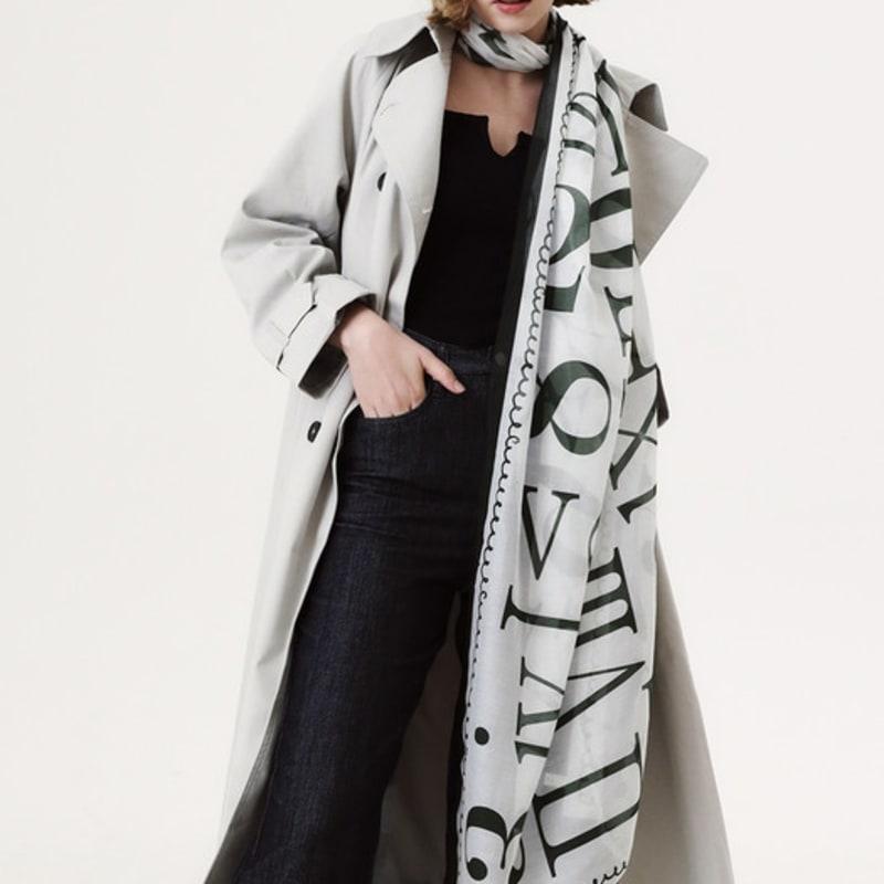 ONSZ Number Print Long Scarf