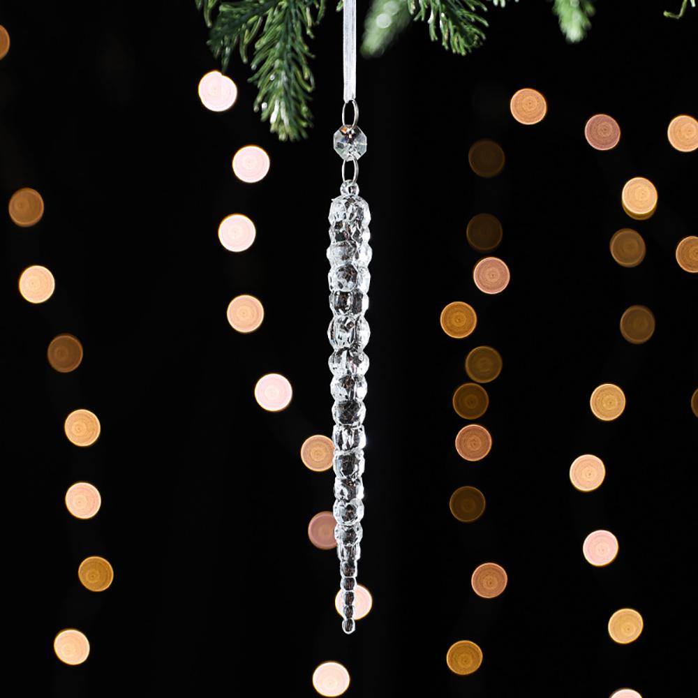 5PCS Christmas Tree Decoration Crystal Ornament Acrylic Christmas Snowflakes