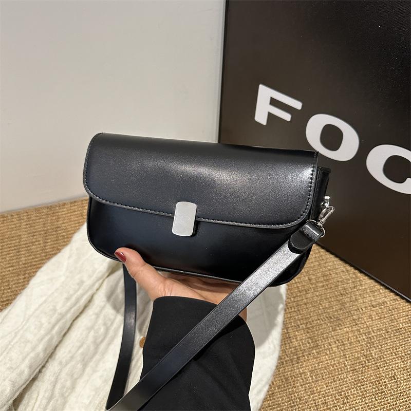 Women'S Bag Small Square Bag Niche Foreign Style Shoulder Bag Texture Pu Retro Messenger Bag