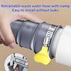 Foldable RV Caravan Sewer Pipe Kit 3 4 5m with Adapter Clamp Camper Trailer Waste Hose Leakproof Drainage for Camping Road Trip