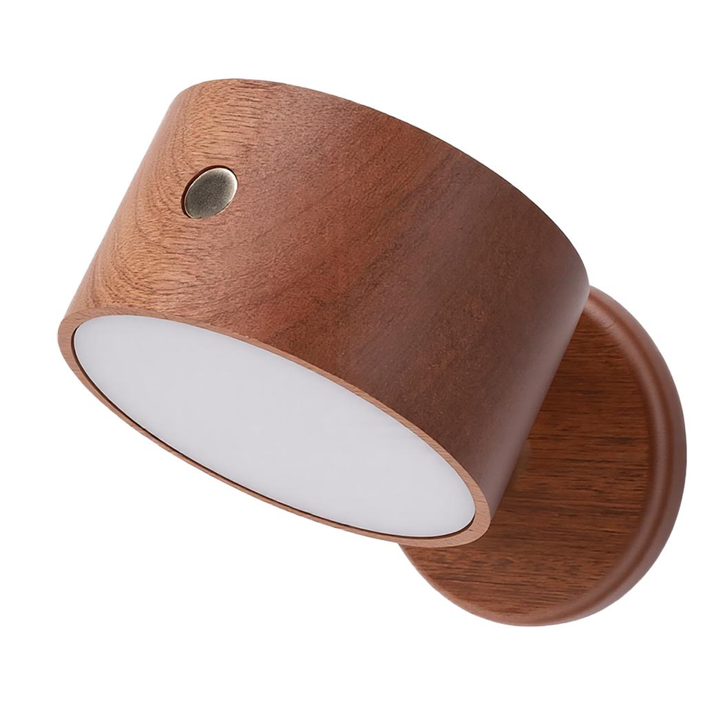 Wall Light LED Solid Wood Rechargeable Magnetic Eye Caring Dimmable Wall Touch Control Lamp for Night Feeding