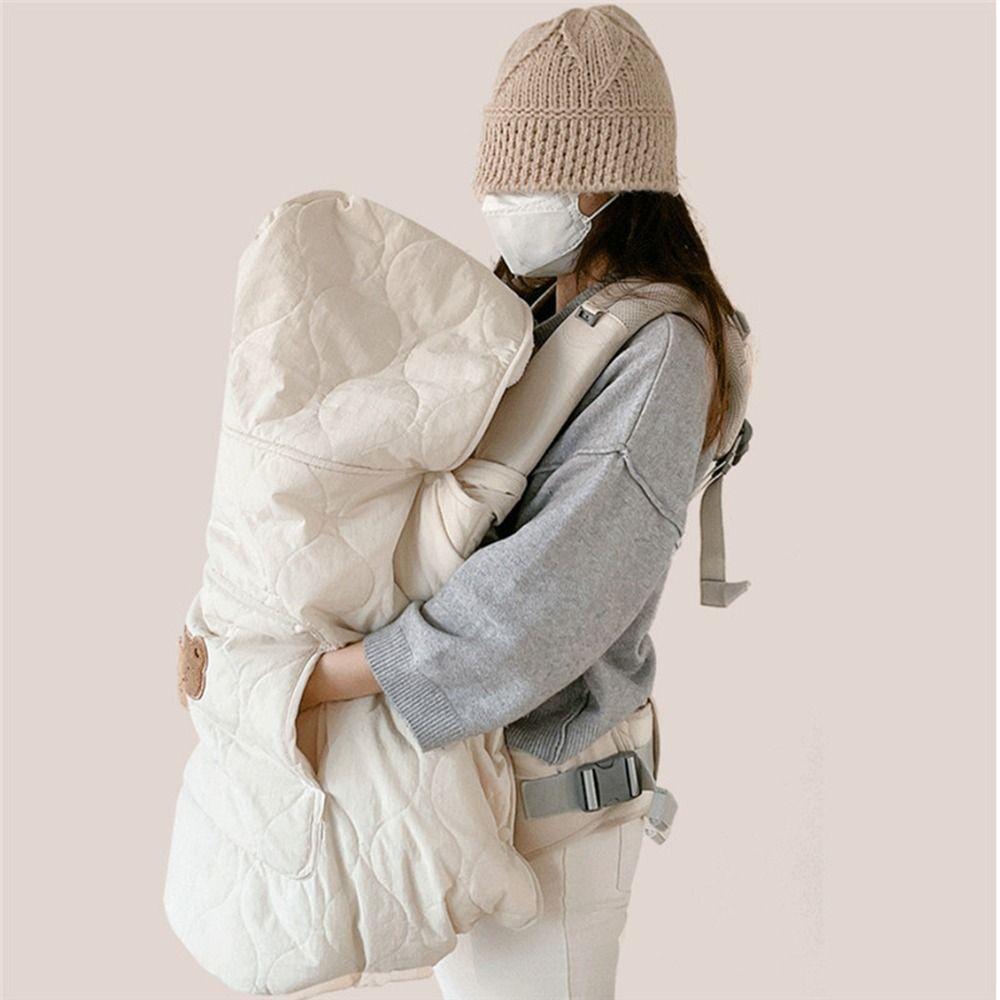 Windproof Baby Stroller Blanket Cartoon Bear Newborn Swaddle Wrap Toddler Trolley Cover  Winter