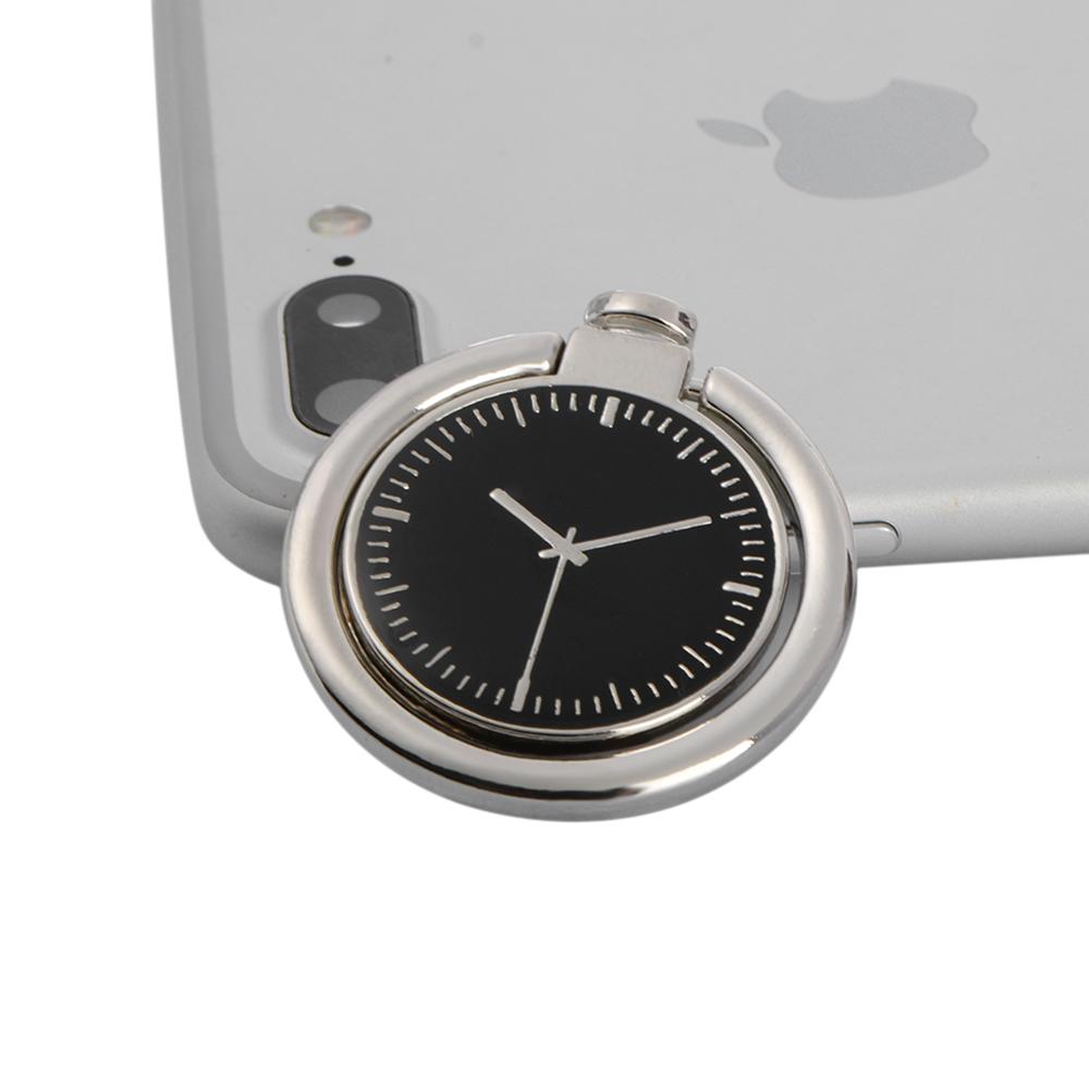 Fashion Metal Bracket Watch Shape Mobile Phone Holder 360° Rotating Finger Ring Grip