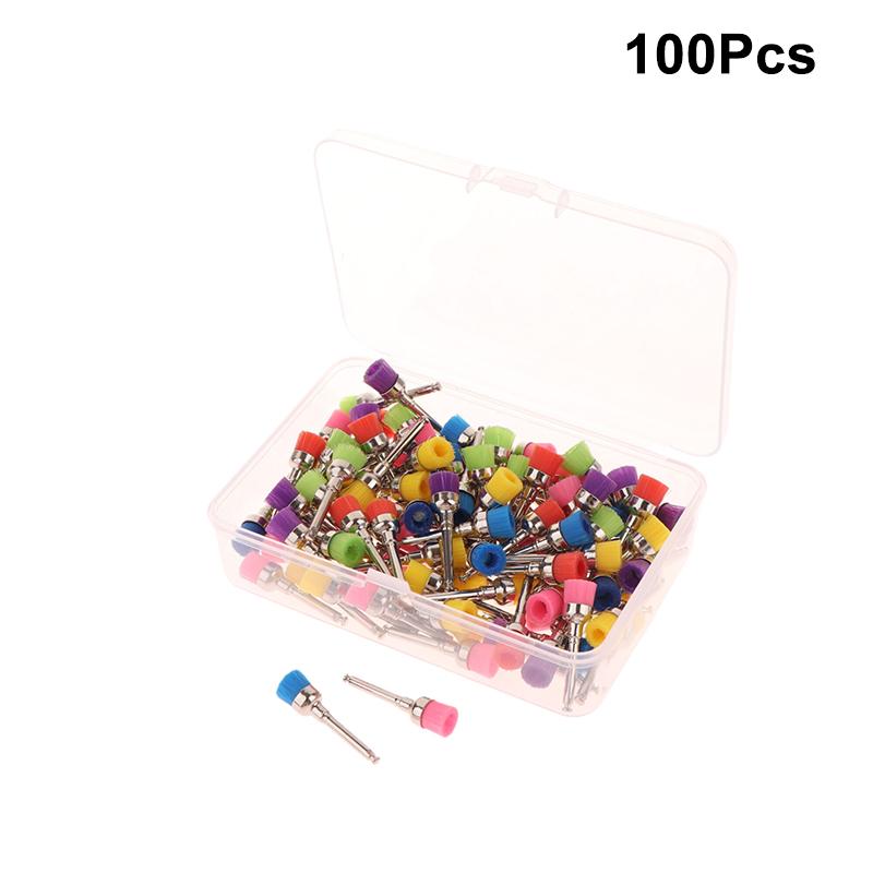 

100Pcs/Box Dental Multicolour Prophy Brushes Bowl Shaped Polishing Polisher Disposable Used For Stain Removal And Polish різнокольоровий