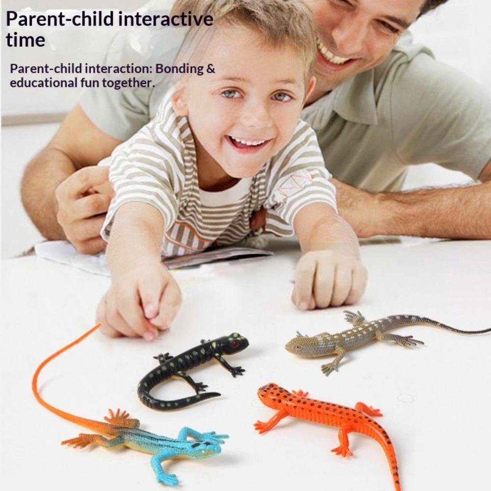 12pcs SimulationMini Lizard Toys for KidsRealistic Lizards & Plastic Reptile Animal Toy Figure Set for Themed Birthday