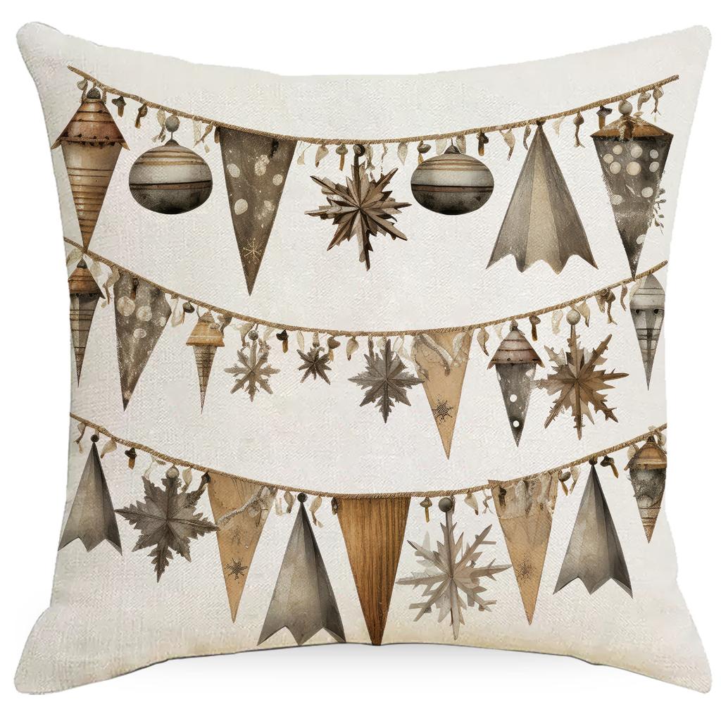 Weihnachts-Kissenbezug Festliche Heimdekoration Sofa Leinen Kissenbezug Kissenbezug Vintage Weihnachten