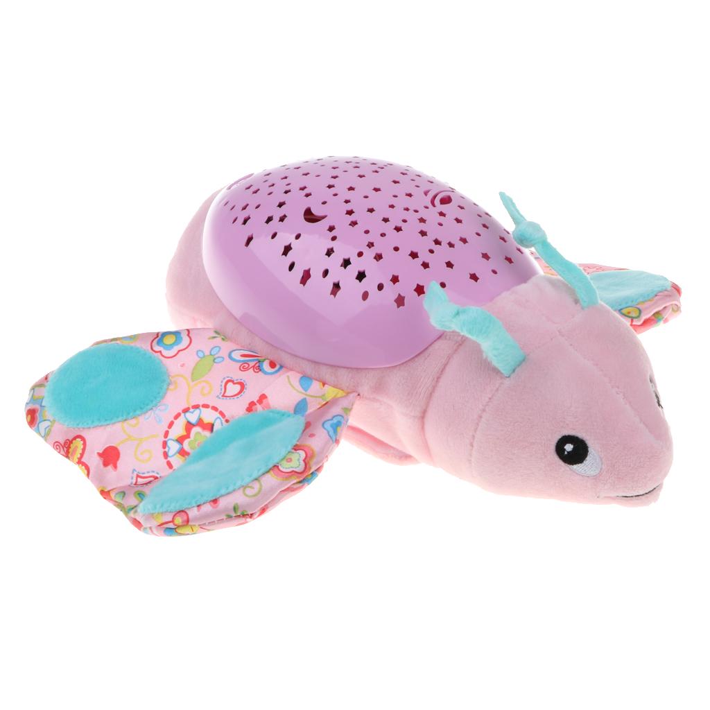 Baby Light Projector Lamp Bedroom Animal Plush Toy Music Butterfly ...
