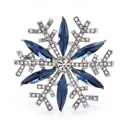 New Creative Christmas Rhinestone Snowflake Brooch For Women Simple And Elegant Winter Coat Brooch Brooch Collar Pin Accessories