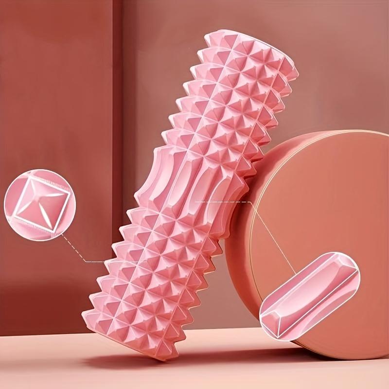 1pc EVA Foam Massage Roller for Yoga & Pilates, Medium Firmness, Manual Operation, Fitness Back Exercise Tool