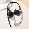 Korean Version of Fashionable Simple Niche Creative Design Sense Mesh Bow Pendant Neck Chain Retro Dinner Party Women's