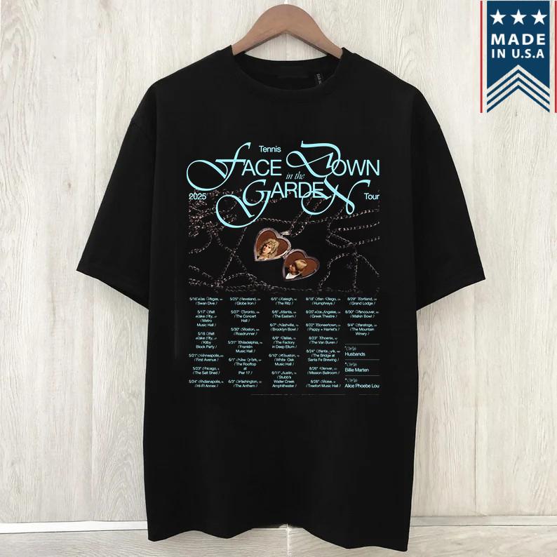 Tennis Band Face Down In The Garden Down Tour T Shirt Full Size S-5XL Unisex T-Shirt M