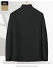 Men's Stand Collar Solid Color Casual Business Jacket for Mid-Aged & Young Adults