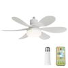 E26/27 Socket Fan LED Light Light Bulb Fan with Remote 40W/30W Warm Light Ceiling Fan 3 Speeds Timing for Garage Kitchen Bedroom