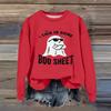 Women's Fashion Casual Long Sleeve Halloween Printed  Neck Sweatshirt
