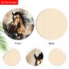 Unique Wooden Sign with Horse Pattern - Charming Round Sign for Front Door, Wall Hanging Decor - Ideal Gift for Friend & Family
