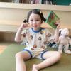 Ice Silk Baby Summer Pajamas - Short-Sleeved and Loose Fit for Boys and Girls