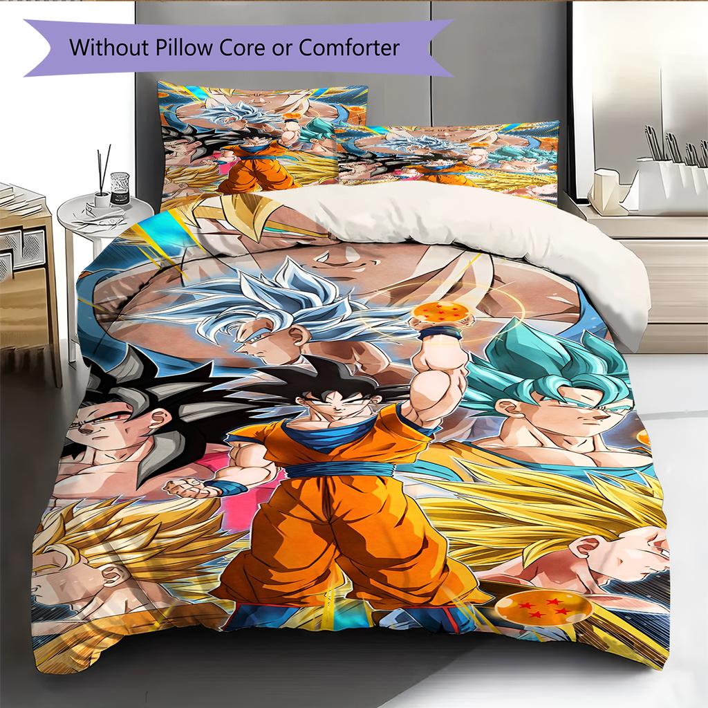 Cartoon Pattern Bedding Quilt Set Quilt Cover Pillowcase Home Decoration Birthday Gift (1 * Duvet Cover + 2 * Pillowcase, Without Core)
