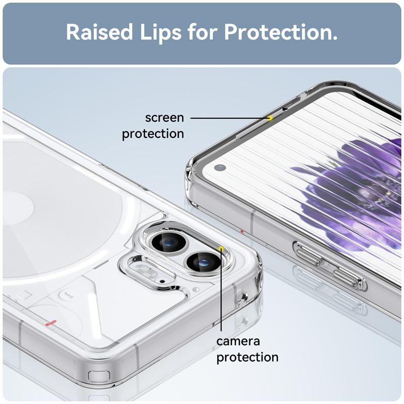 For Nothing Phone 2 Case Nothing Phone 1 2 Cover Housing Shockproof Hard PC TPU Silicone Phone Back Cover Nothing Phone 2
