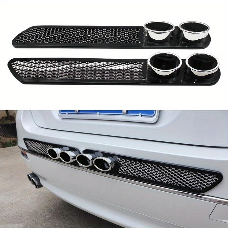 1 Pair Black Plastic Stickers Car Exhaust Muffler Tip Pipe Decoration Automobile Truck Vehicle Exterior Decor Accessories