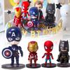 Charming Avengers Birthday Cake Decoration Figures Including Iron Man And Captain America For Kids' Celebrations
