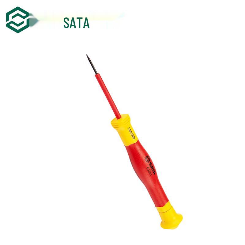 SATA VDE Insulated Slotted Micro Screwdriver 2.0x0.4x50mm