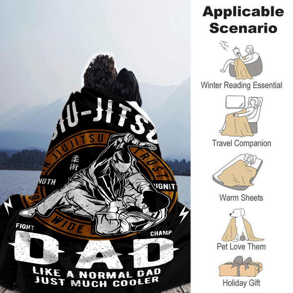1pc JIU JITSU FIGHT Throw Blanket Soft Flannel, Cozy All Season Polyester Perfect for Home, Office
