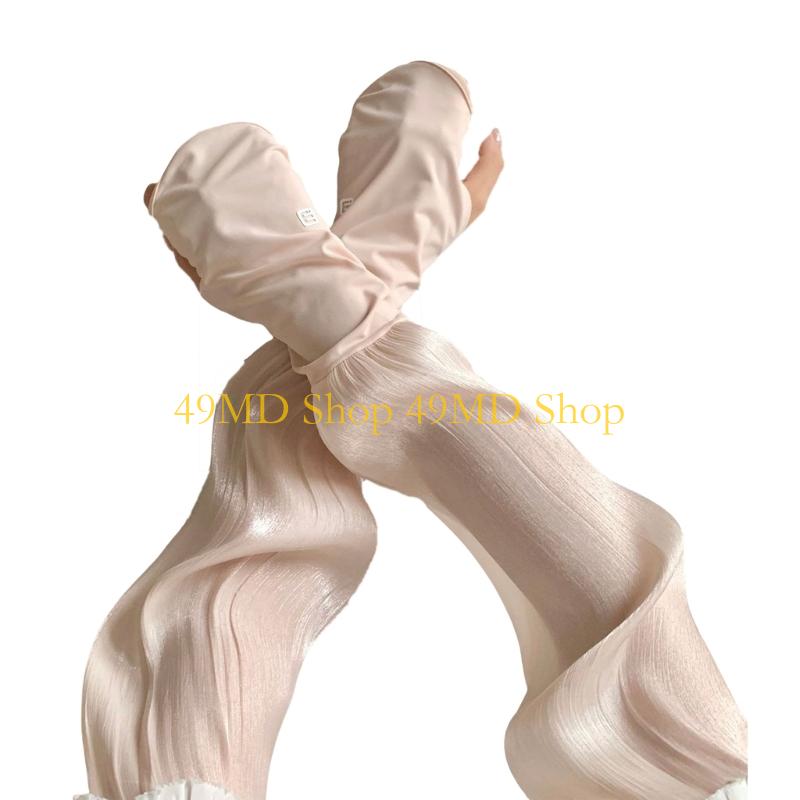 49MD Finger Protective Cooling Arm Guards Sweat Wicking Fabric Summer Cooling Sleeve
