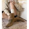 Retro Style Pointed Western Cowboy Boots Women's Autumn New Straps Cat Heel Mid Boots Witch Boots Skinny Boots Women