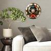 30x30cm Glass Wall Clock for a Engineer with Custom Gear and Ruler