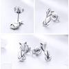 Avle S925 Origami Fox Sterling Silver Animal Earrings for Girls - SCE526