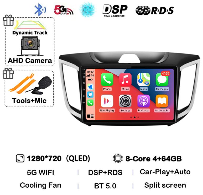 Android 14 Carplay Car Stereo Radio For Hyundai Creta Ix25 2015 2016 2017 2018 2019 2din Multimidia Video Player GPS Head Unit