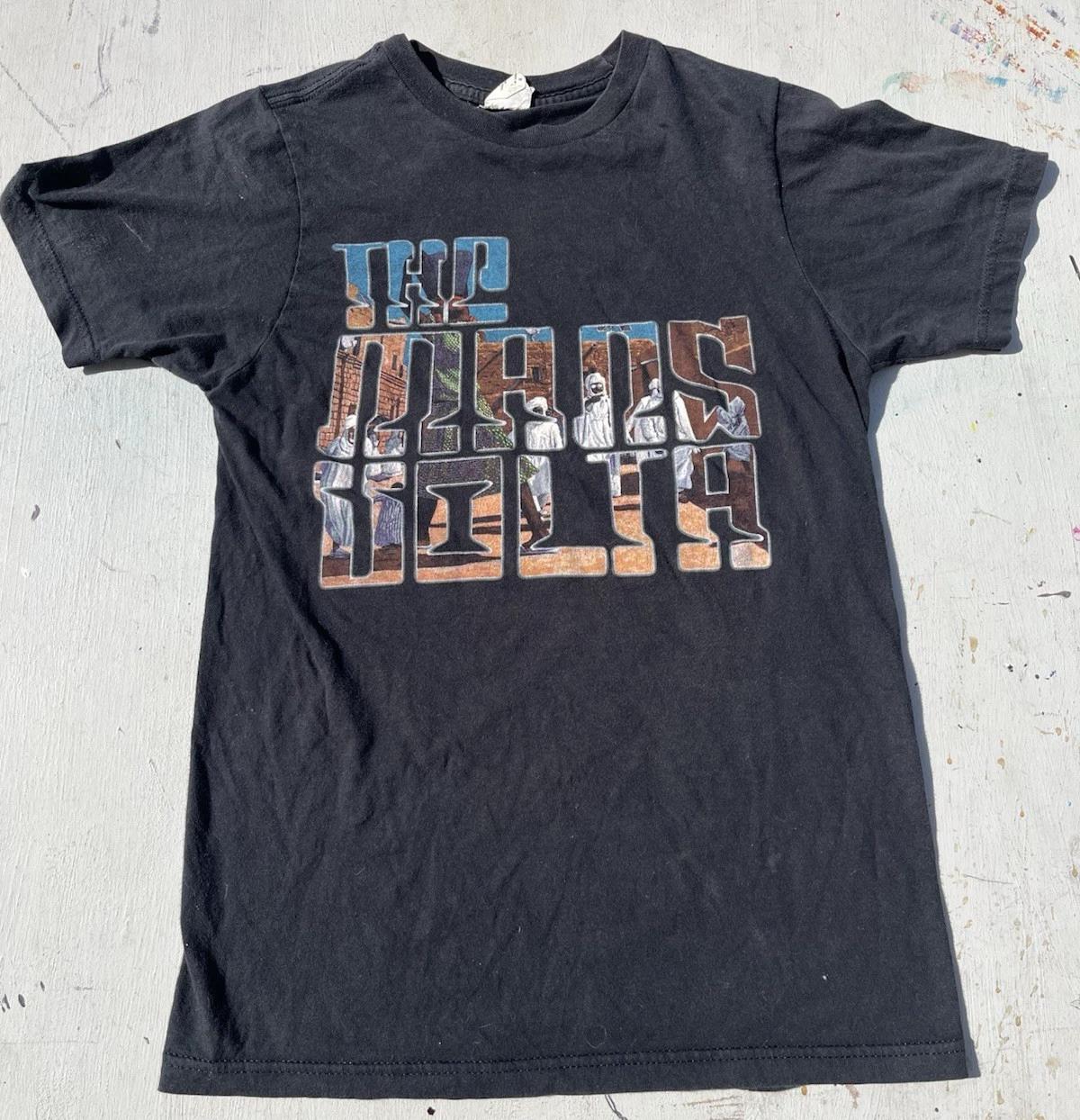 

Men s Mars Volta T-Shirt Black Spell-Out S Psych Rock Amputechture Bedlam Jam TX 3XL