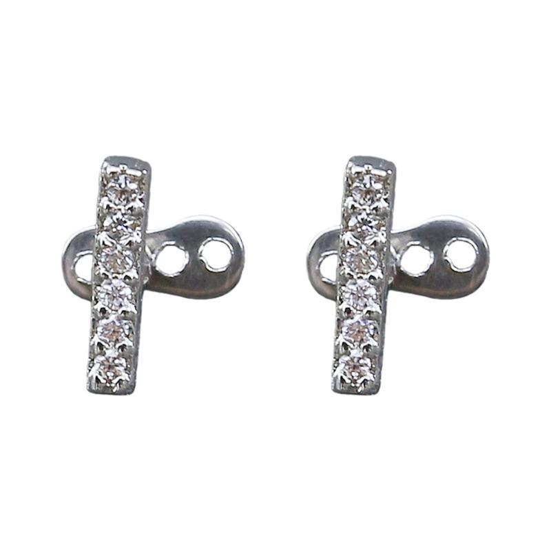 Pair Of Geometric 316L Stainless Steel Body Jewelry Geometric Body Studs For Unique Fashion And Style Expression