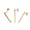 10pcs Gold Color Fashion Women Earrings Findings Stainless Steel Stud Earring Long Stick Connector Pendant DIY Jewelry Making