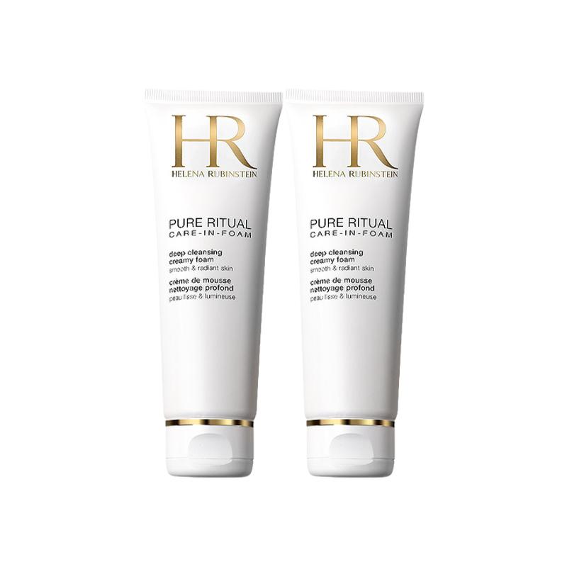 Helena HR Pure Qinrun Cleansing Foam Cleansing Moisturizing Cleansing Makeup Remover Skin Care Products Pure refreshing cleansing foam 125ml*2 коричневый