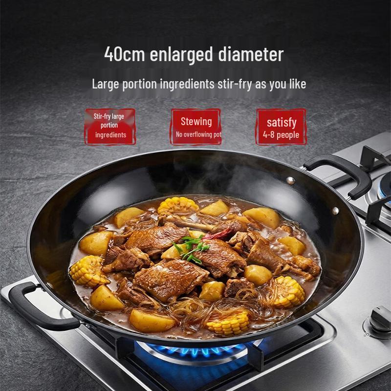 Cooker King Cast Iron Wok 40cm