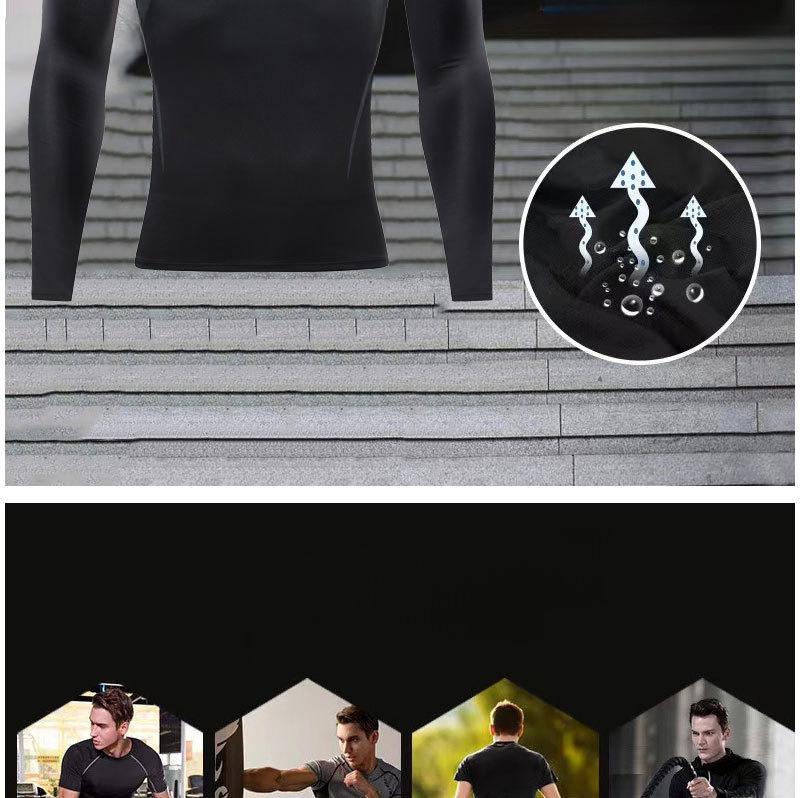 Herr Löpar-T-shirt Snabbtorkande: Andningsbar, Hög Elasticitet, Svettavledande Fitness Topp