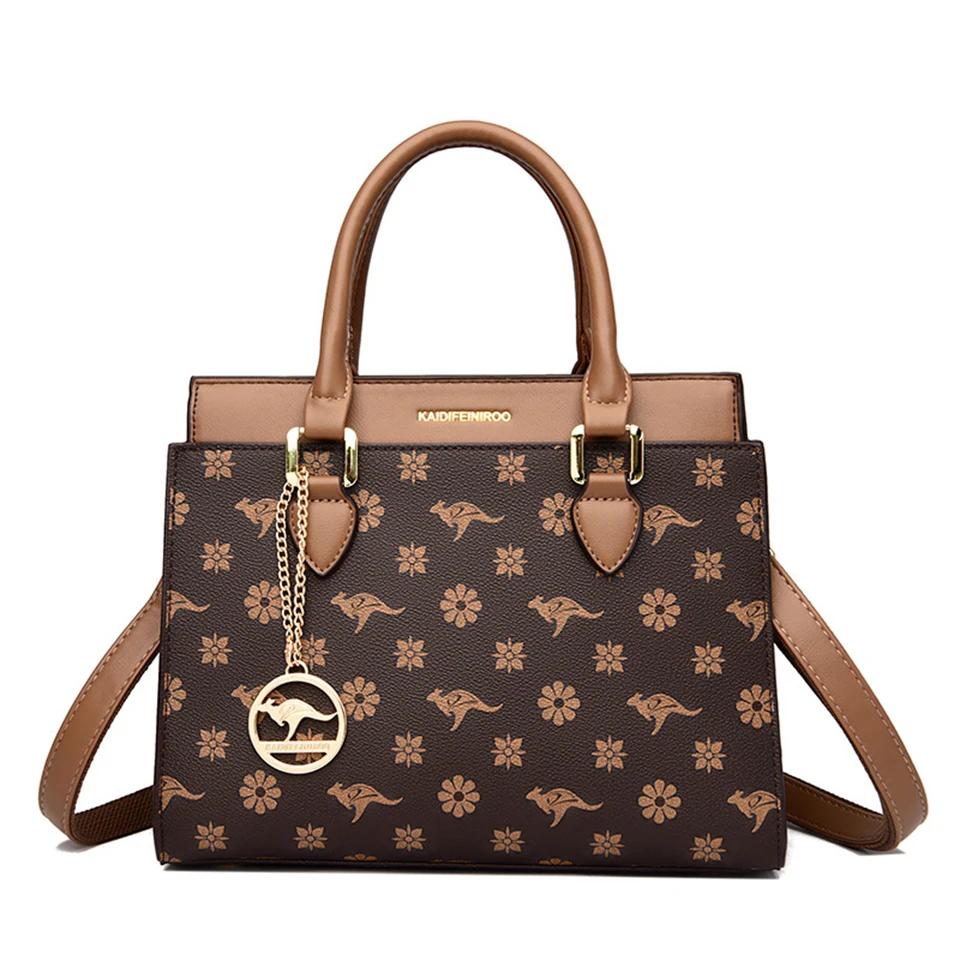 High Quality Printing Leather Shoulder Crossbody Bags For Women  Luxury Women's Handbag Designer Female Messenger Tote Bag