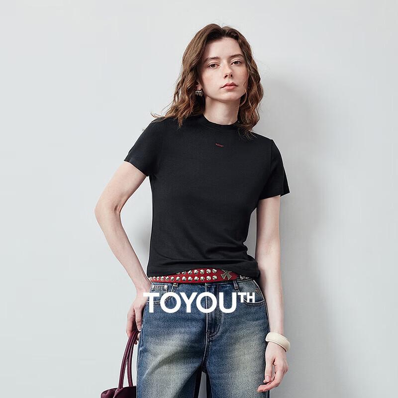 Chuyu Women s Soft Acetate Slim Fit Short Sleeve Crop Top M