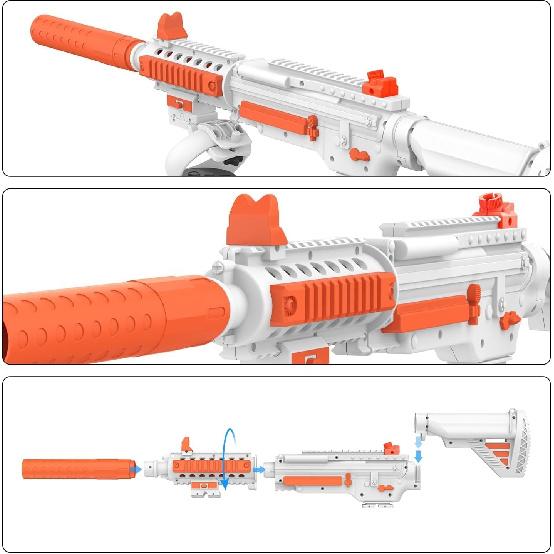 Relohas VR Handle Accessories for Meta Quest 2,3,3S, Gun Stock for Oculus Quest, Weighted Controller Grips, Enhance Realistic FPS Gaming Experience