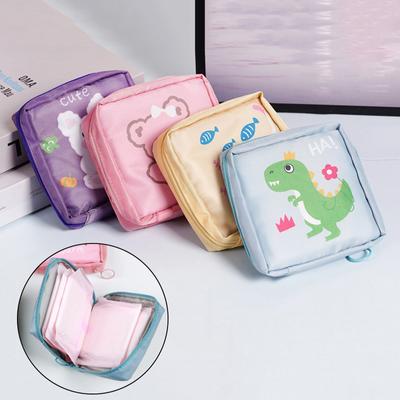 Pouzdro na hygienické vložky Mini skládací Dámská roztomilá taštička na vložky Ubrousky Ručníky Skladovací tašky Pouzdro Organizér na hygienické vložky Dárek