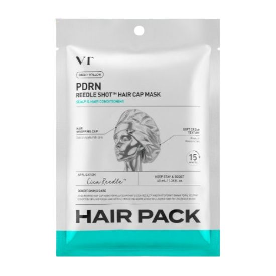 VT Cosmetics PDRN Reedle Shot Hair Cap Mask 40ml x 3pcs Set (Total 120ml / 4.06 fl. oz.) – CICA REEDLE™, Panax PDRN, Protein Complex