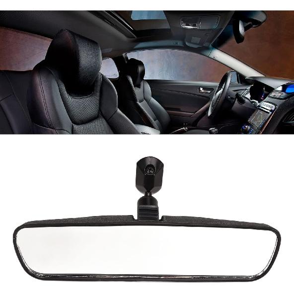 EVGATSAUTO Car Rear View Mirror, 8In Clear Image Anti Glare Interior Rear View Mirror, Universal For Cars Trucks