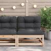 Outdoor Sofa Without Armrests with Cushions Solid Pine Wood