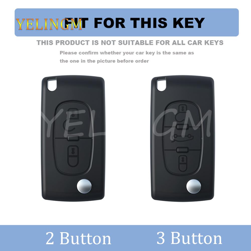 Shell Fob For Citroen Xsara Picasso C5 C6 C8 Leather Tpu Car Remote Key Case Cover For Peugeot 107 207 307 308 407 607 3008 5008