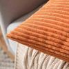 Supersoft Corduroy Cushion Cover Solid Striped Throw Pillow Covers Decorative Pillow Case for Sofa Bed Living Room Decoration