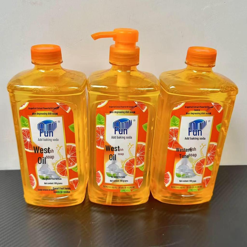 Buy 1 Get 3 Bottles: Grapefruit Essence Oil-Removing Dish Soap with Baking Soda