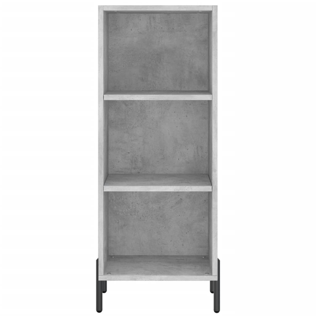 Vidaxl Szafka, Szarość Betonu, 34,5X32,5X90Cm, Materiał Drewnopochodny