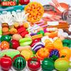 Cutting Play Food Toy for Kids Kitchen Toys Pretend Play Fruit Vegetable Pizza Cake Accessories Early Educational for Girl's Toy