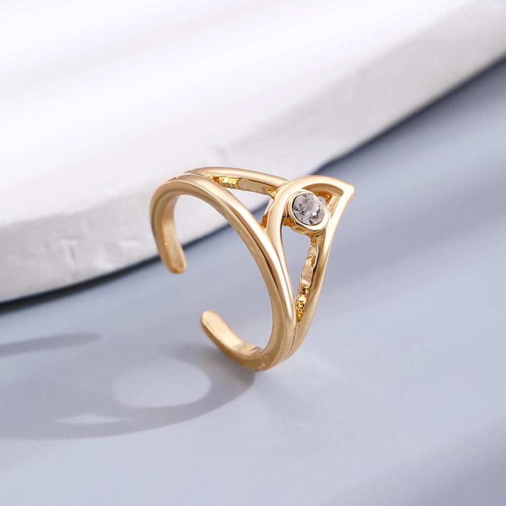 High-End Cross-Border Fashion Bow Ring for Women - European & American Style Open Index Finger Accessory